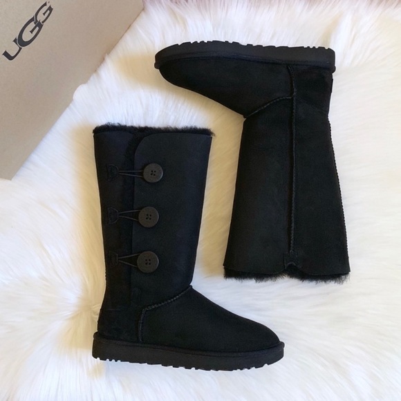 UGG Shoes - UGG Black Bailey Button Triplet II Boots